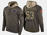 Nike Canadiens 53 Victor Mete Olive Salute To Service Pullover Hoodie